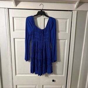 NWT Chelsea & Violet Blue Tiered Boho Mini Dress Small